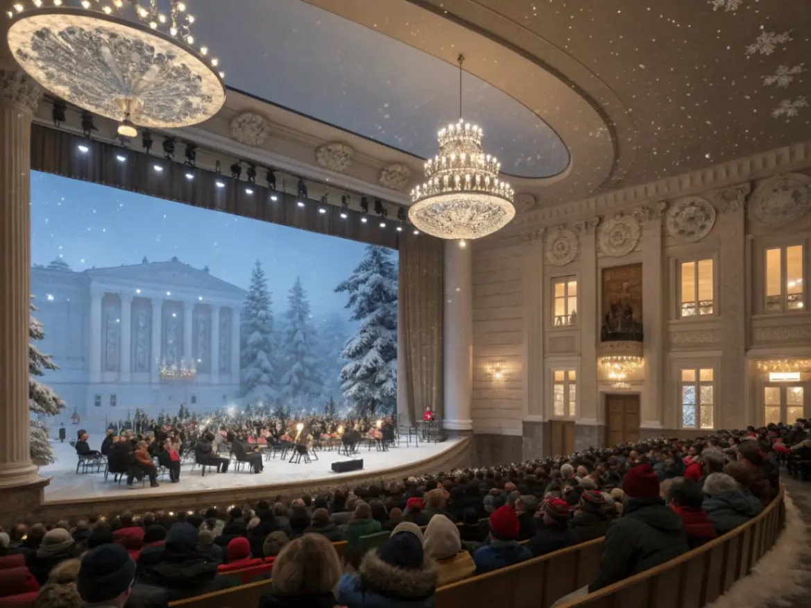 Музыка Нового года в Москве зимой 2026